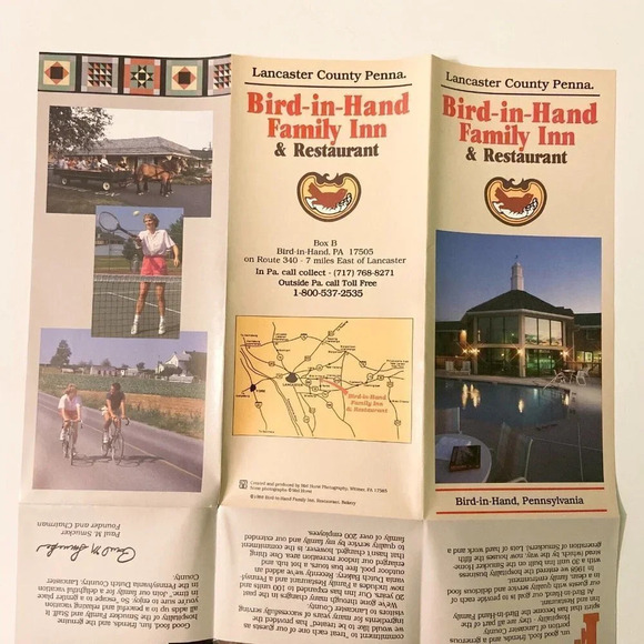 Vintage Pennsylvania Brochures Motel Inn Amish World Basketville Pamphlets - Picture 5 of 16